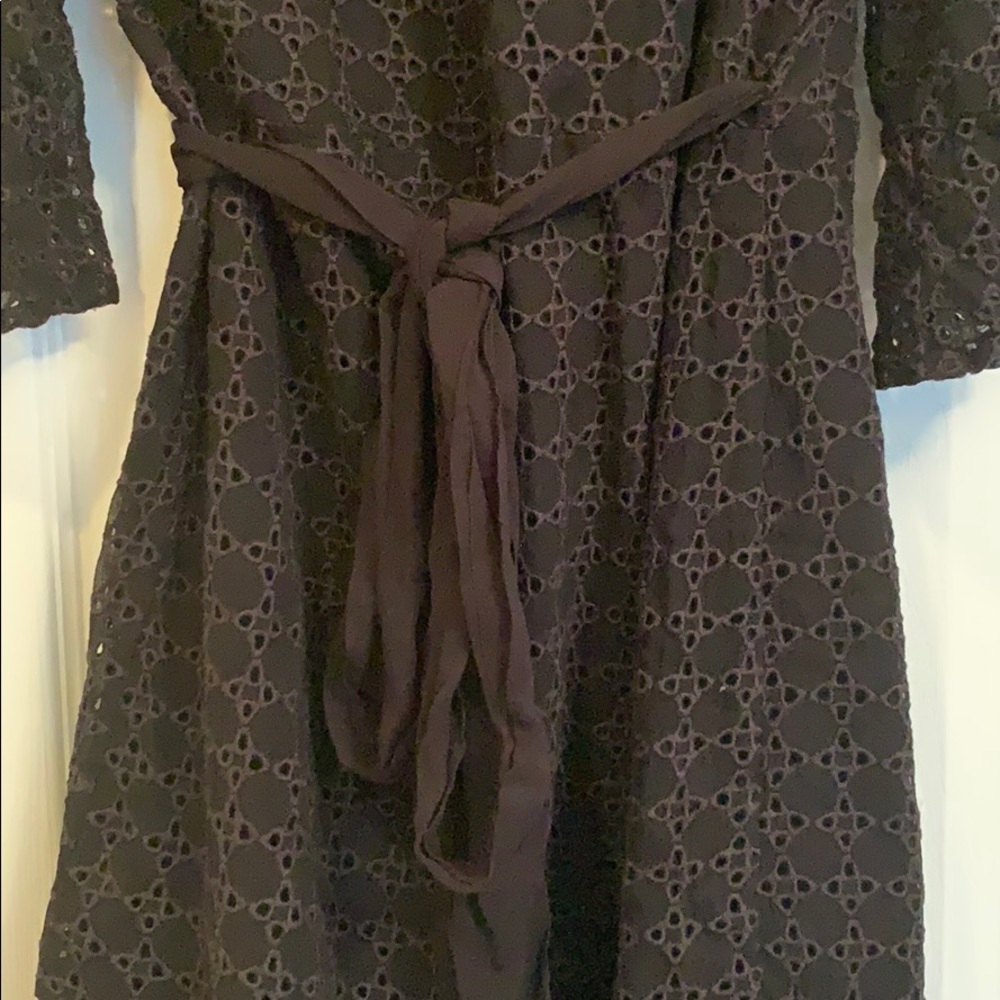 ALL SAINTS 🖤 black lace eyelet v-neck wrap dress